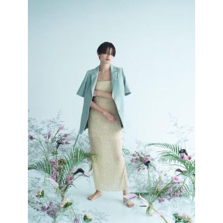 ロザリームーン(Rosary moon)のRosarymoon Flower Pleats Cami Dress(ロングワンピース/マキシワンピース)