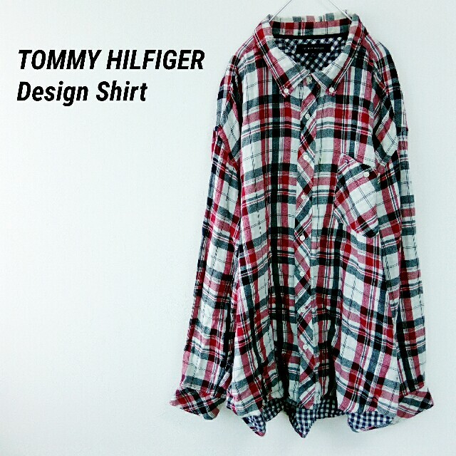 TOMMY HILFIGER(トミーヒルフィガー)の90s ミーヒルフィガー　長袖シャツ　チェック柄　BDシャツ メンズのトップス(シャツ)の商品写真