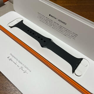 アップルウォッチ(Apple Watch)の新品未使用 Apple Watch HERMES ラバーバンド ブラック(その他)