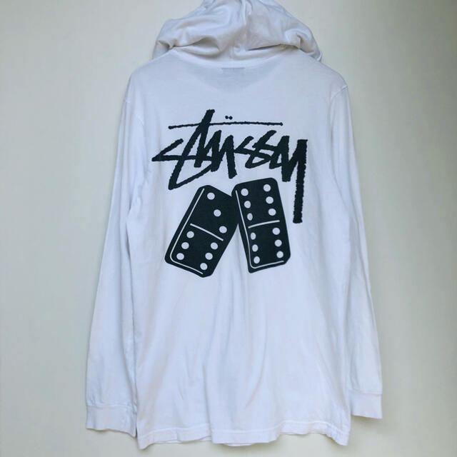 stussy ステューシー　プルオーバーパーカー　背面ロゴ　デカロゴ