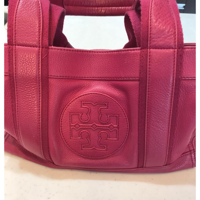 Tory Burch(トリーバーチ)のトリーバーチ　本革　レザー　トート　バッグ　ピンク レディースのバッグ(トートバッグ)の商品写真