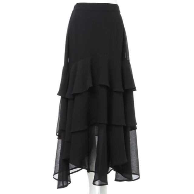 INGNI(イング)のイレヘムティアード／スカート ブラック レディースのスカート(ロングスカート)の商品写真