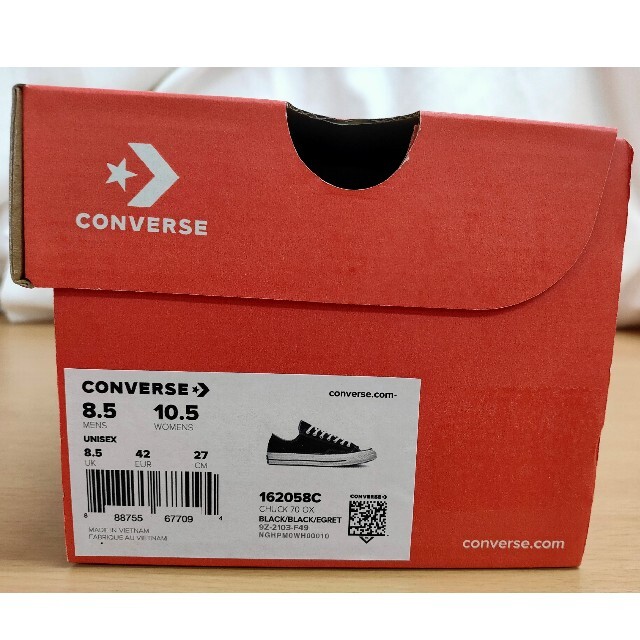 CONVERSE(コンバース)の【新品・未使用】コンバース チャックテイラー 三ツ星ローカット黒27cm メンズの靴/シューズ(スニーカー)の商品写真