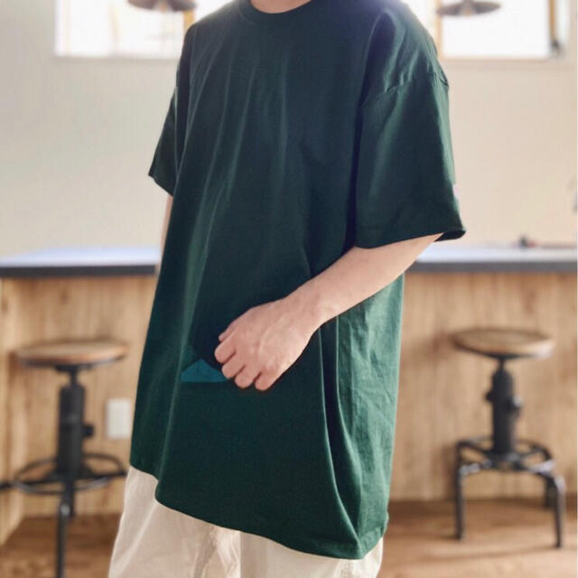 Champion(チャンピオン)の【新品】×【大人気】グリーン 緑 XL ゆるだぼ チャンピオン tシャツ 無地 メンズのトップス(Tシャツ/カットソー(半袖/袖なし))の商品写真