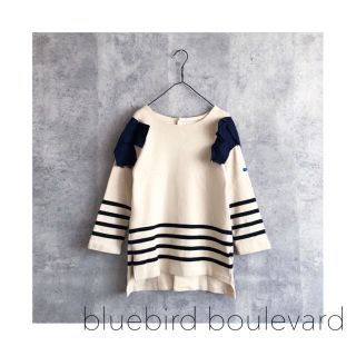 ロンハーマン(Ron Herman)のbluebird boulevard 肩 リボン ボーダー カットソー 長袖(カットソー(長袖/七分))