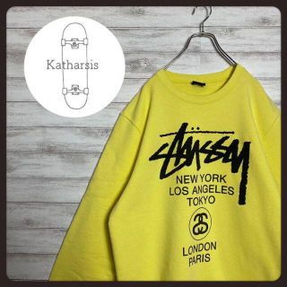 ステューシー(STUSSY)の【入手困難】ステューシー　ワールドツアー　両面プリントロゴ　デカロゴ　スウェット(スウェット)