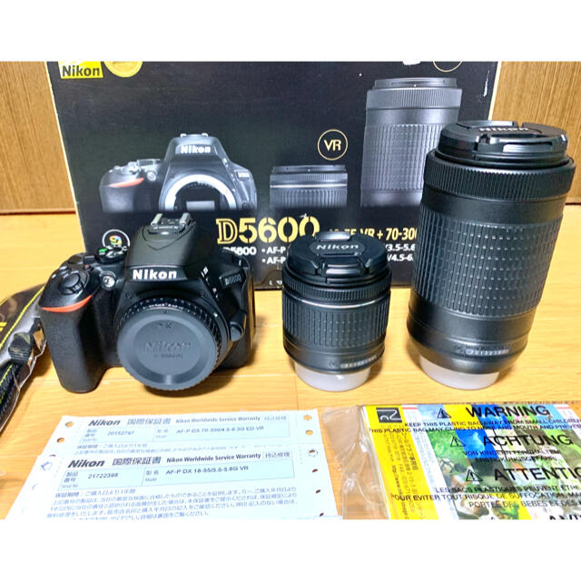 【新品展示品】Nikon デジタル一眼レフカメラ D5600 ダブルズームキット