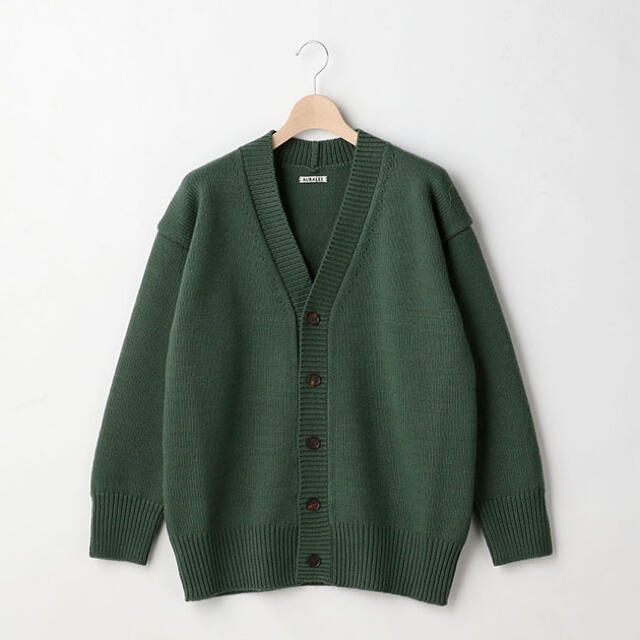 AURALEE  FELT WOOL YARN KNIT CARDIGGANメンズ