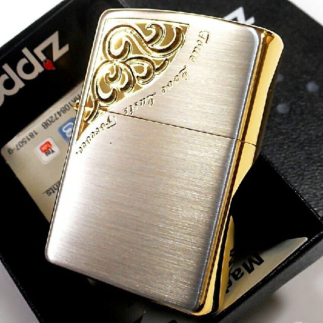 ZIPPO(ジッポー)の『送料無料』新品◇ZIPPO◇コーナーゴールドアラベスク◇V刃◇SG◇ジッポ メンズのファッション小物(タバコグッズ)の商品写真