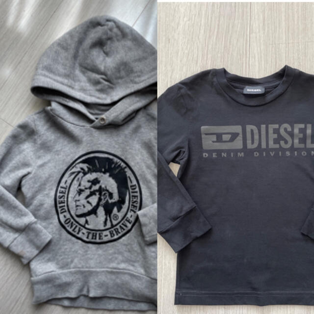 DIESEL(ディーゼル)の専用　　DIESEL パーカー&長袖ロンT ２点セット4T 100cm キッズ/ベビー/マタニティのキッズ服男の子用(90cm~)(ジャケット/上着)の商品写真