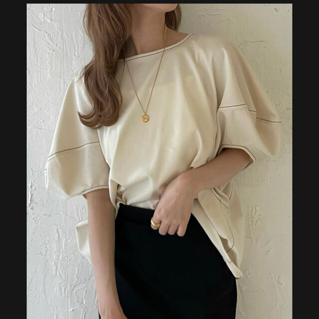 TODAYFUL(トゥデイフル)のerme Stitch puff sleeve blouse  レディースのトップス(シャツ/ブラウス(半袖/袖なし))の商品写真