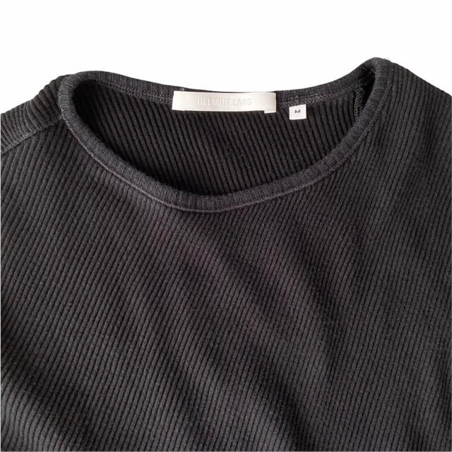 HELMUT LANG(ヘルムートラング)のHELMUT LANG ヘルムート・ラング 変形リブカットソー アシンメトリー メンズのトップス(Tシャツ/カットソー(七分/長袖))の商品写真