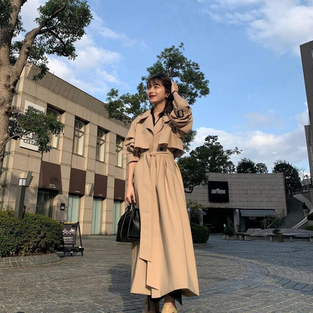 STUDIOUS(ステュディオス)のStand-collar Long Coat 即購入可能♪ レディースのジャケット/アウター(トレンチコート)の商品写真