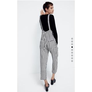 ZARA 新品ギンガムプリントサロペットM