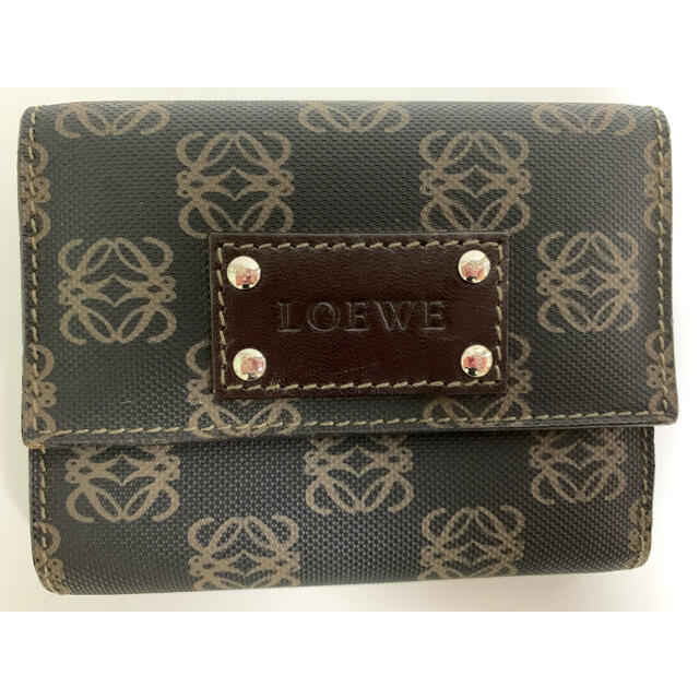 【美品】LOEWE　ロエベ　折り財布　ロゴ　アナグラム