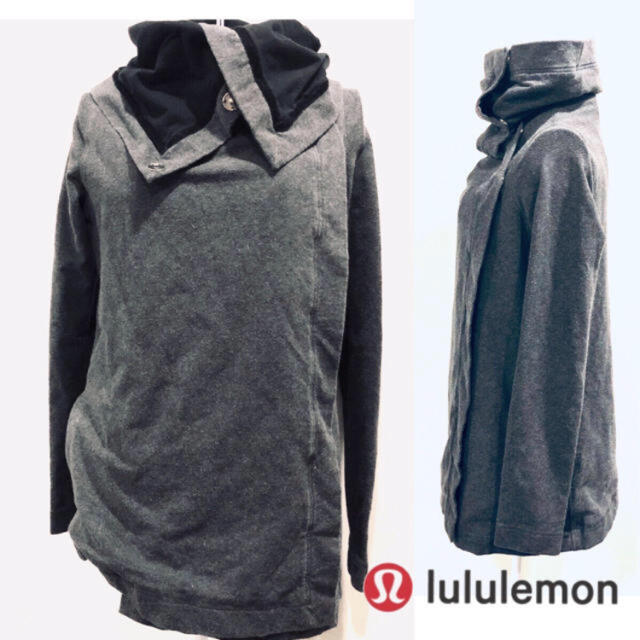 美品★lululemon savasana ラップジャケット　サイズ4 グレー