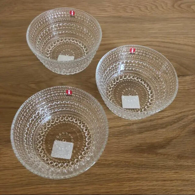 iittala(イッタラ)の新品 イッタラ カステヘルミ ボウル クリア 3個セット インテリア/住まい/日用品のキッチン/食器(食器)の商品写真