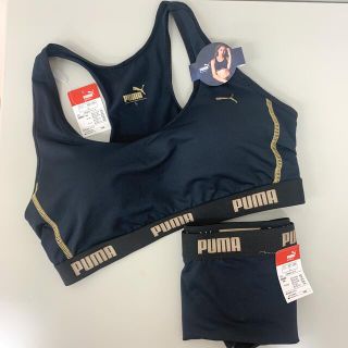 プーマ(PUMA)の新品！プーマPUMA  ハーフトップセット　 Lサイズ　スポブラ　ブラック　(トレーニング用品)