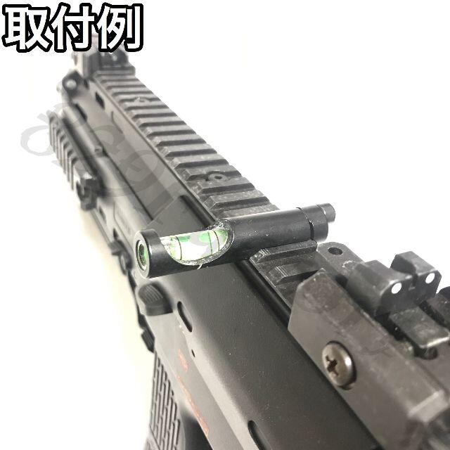 【送料無料】マウント型 水平器 水準器 20mm レール レイル メタル製 エンタメ/ホビーのミリタリー(カスタムパーツ)の商品写真