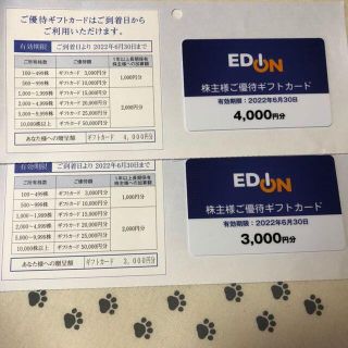 7000円分　エディオン　株主優待券(ショッピング)