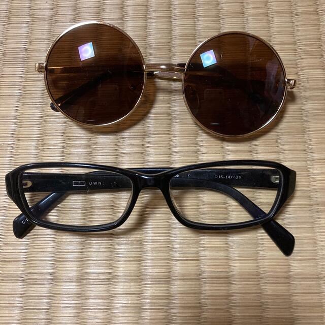 メガネセット　度付き眼鏡　伊達眼鏡 レディースのファッション小物(サングラス/メガネ)の商品写真