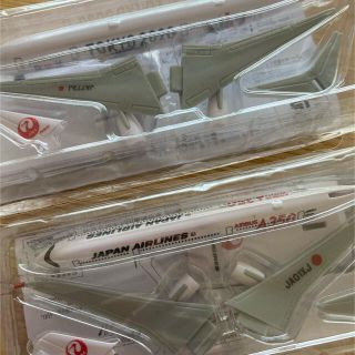 ジャル(ニホンコウクウ)(JAL(日本航空))のJAL☆機内で貰える模型☆エアバス350・TOKYO2020セット(模型/プラモデル)