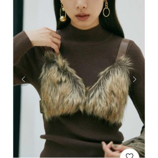 アメリヴィンテージ(Ameri VINTAGE)のAMERI ECO FUR BUSTIER(ニット/セーター)