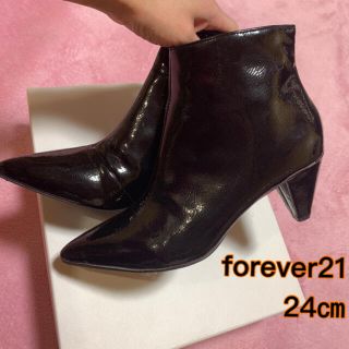 forever21  ショートブーツ　24㎝　黒(ブーティ)