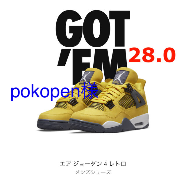 AIR JORDAN 4 "TOUR YELLOW"　28.0cm