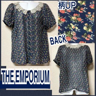 ジエンポリアム(THE EMPORIUM)の【新品/THE EMPORIUM】レース襟小花柄シアーブラウス(シャツ/ブラウス(半袖/袖なし))