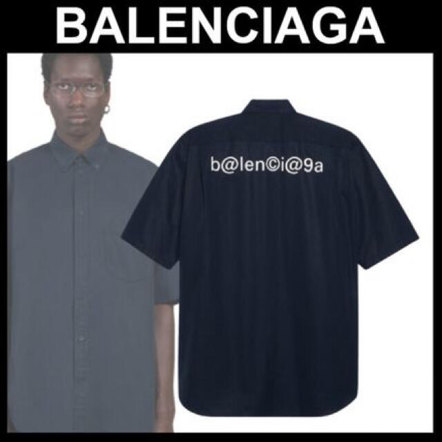 20ss balenciaga 半袖シャツ ネイビー 37