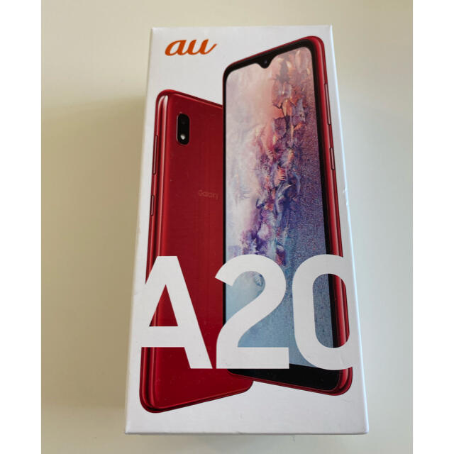 スマートフォン/携帯電話【新品未使用】Galaxy A20 SCV46 Red SIMフリー