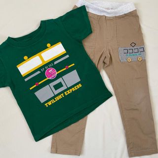 クレードスコープ(kladskap)の電車Ｔシャツ& クレードスコープ　パンツ　セット(Tシャツ/カットソー)