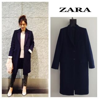 ザラ(ZARA)のZARA チェスター ロングコート(チェスターコート)