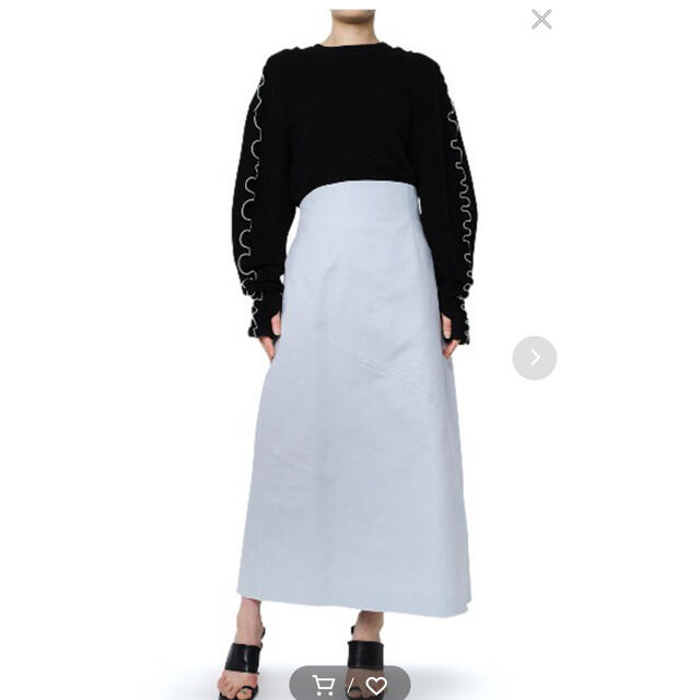 LE CIEL BLEU(ルシェルブルー)のLE CIEL BLEU Wave Cutting Skirt レディースのスカート(ひざ丈スカート)の商品写真