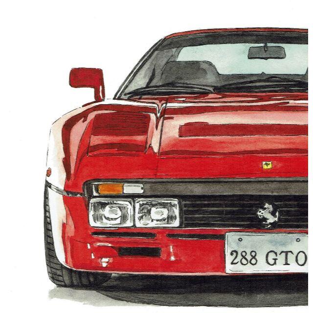 GC-1573 288GTO/テスタロッサ限定版画サイン額装作家平右ヱ門