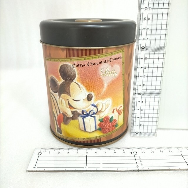 Disney(ディズニー)の東京ディズニーシー ミッキー コーヒー チョコレート クランチ ラテ 空き缶 缶 エンタメ/ホビーのおもちゃ/ぬいぐるみ(キャラクターグッズ)の商品写真