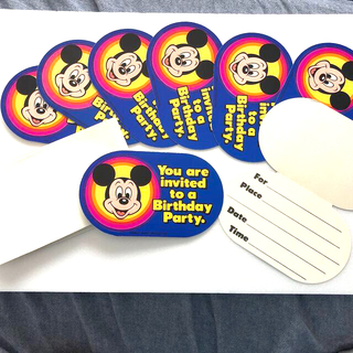 ディズニー(Disney)のミッキーのバースデーカード8枚セット〈招待状〉(カード/レター/ラッピング)