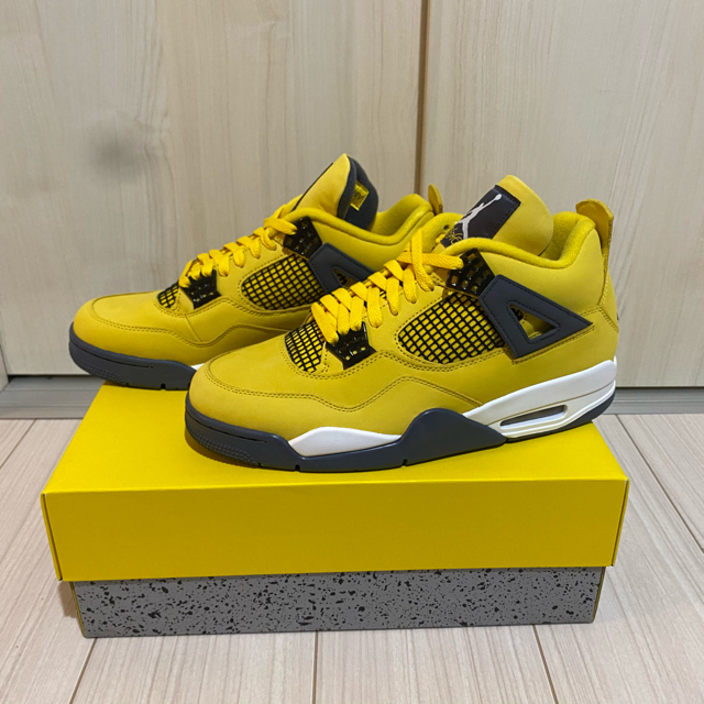 jordan4 lightning tour yellow 28.5靴/シューズ