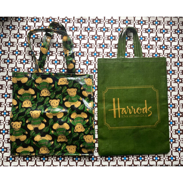 Harrods ハロッズ ショッピングバッグ 2枚 - エコバッグ