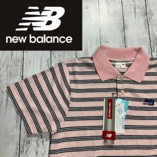 ニューバランス(New Balance)の新品タグ付き【new balance】ニューバランス ボーダー半袖ポロシャツ(ポロシャツ)