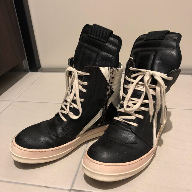 RICK OWENS GEOBASKET 42素材 - スニーカー