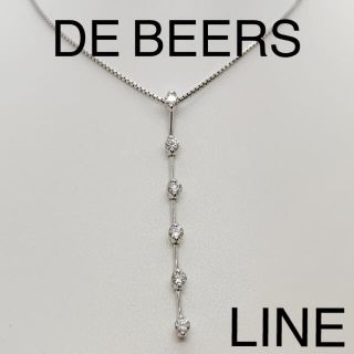 デビアス(DE BEERS)の※お値下げ不可 デビアス LINE K18WG ダイヤ ネックレス 神楽坂宝石(ネックレス)