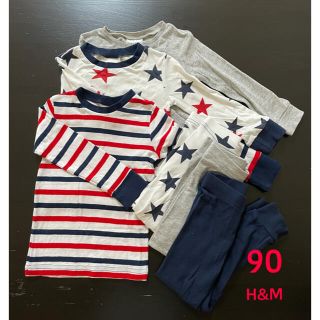 エイチアンドエム(H&M)のH&M☆パジャマ3セット☆90(パジャマ)