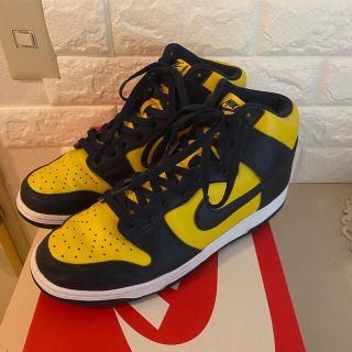 ナイキ(NIKE)のNIKE ナイキ DUNK HI SP ダンク ハイ ミシガン 28cm 美品(スニーカー)