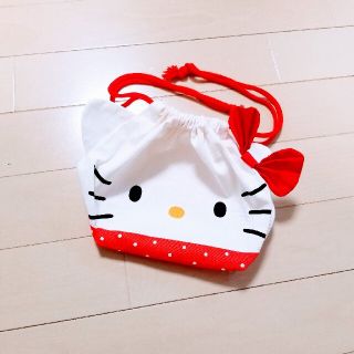 ハローキティ(ハローキティ)の新品◆HELLO KITTY◆キティちゃんお弁当袋 巾着袋 給食袋 バッグ(ランチボックス巾着)