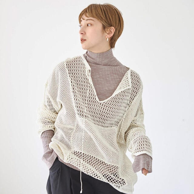 TODAYFUL(トゥデイフル)の★新品未使用★TODAYFUL Patchwork Mesh Tops エクリュ レディースのトップス(その他)の商品写真