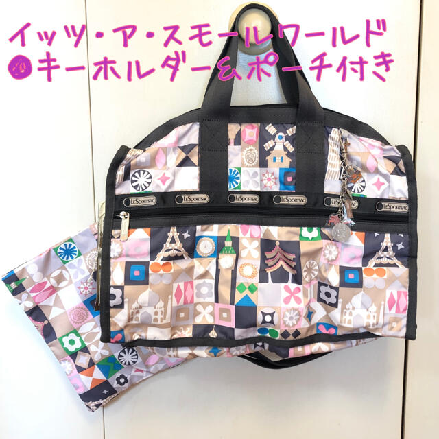 LeSportsac×Disneyボストンバッグ ポーチ キーホルダーチャーム付 ...