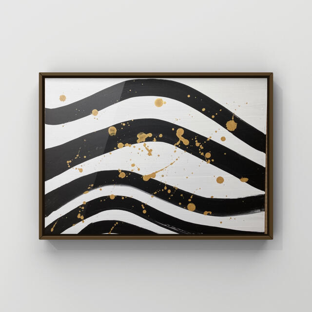風神》原画アートパネル アクリル画 抽象画の通販 by AN@原画インテリアアート|ラクマ 山崎美弥子さん 絵画 30cm×40.5cm
