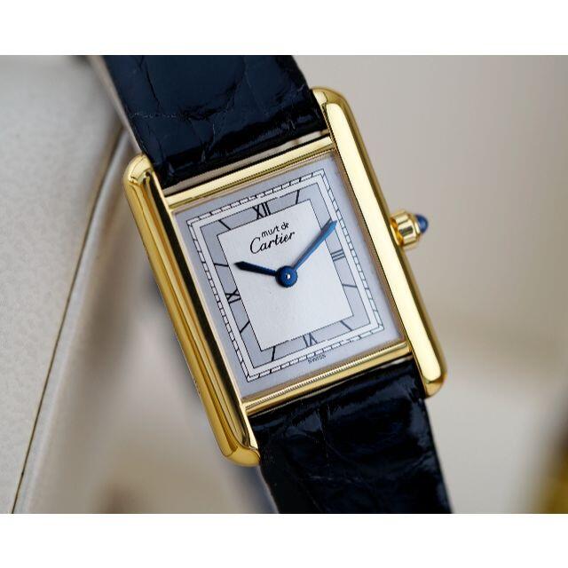 割引購入 カルティエ 美品 - Cartier マスト SM ローマン シルバーダイアル タンク 腕時計